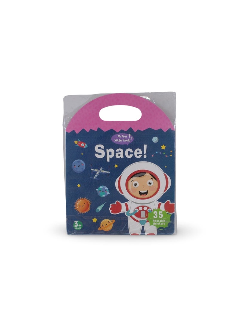 My First Stickers Book Space Reusable Stickers – 35 Pcs - Image 1